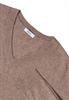 Kuscheliger V-Neck Pullover chocolate mousse melange