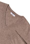 Kuscheliger V-Neck Pullover chocolate mousse melange