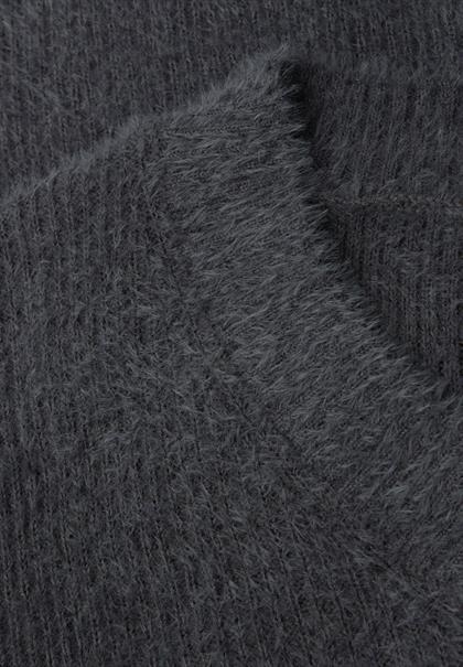 Kuscheliger V-Neck Pullover gravel grey