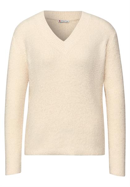 Kuscheliger V-Neck Pullover soft beige