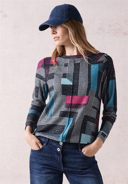 Kuscheliges Shirt deep petrol melange