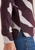 Kuscheliges Shirt mit Muster eggplant red melange
