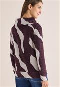 Kuscheliges Shirt mit Muster eggplant red melange