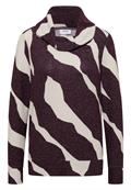 Kuscheliges Shirt mit Muster eggplant red melange