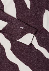 Kuscheliges Shirt mit Muster eggplant red melange