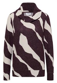 Kuscheliges Shirt mit Muster eggplant red melange