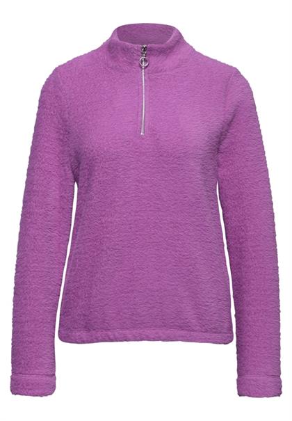 Kuscheliges Shirt mit Zipper floral pink