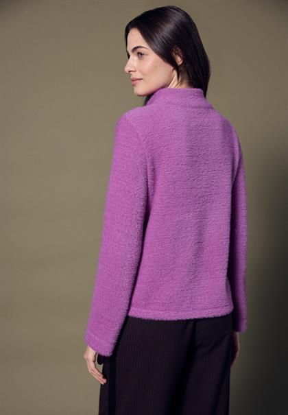 Kuscheliges Shirt mit Zipper floral pink