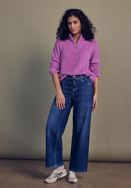 Kuscheliges Shirt mit Zipper floral pink