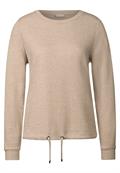 Kuscheliges Strukturshirt sheer beige mel.