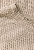 Kuscheliges Strukturshirt sheer beige mel.