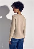 Kuscheliges Strukturshirt sheer beige mel.