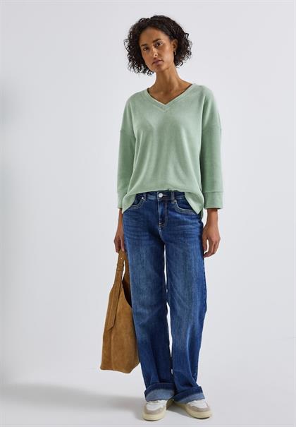 Kuscheliges V-Neck Shirt serene green