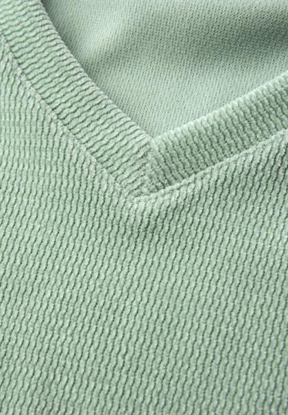 Kuscheliges V-Neck Shirt serene green