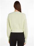 LABEL CHUNKY SWEATER CARDIGAN canary green