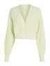 LABEL CHUNKY SWEATER CARDIGAN canary green