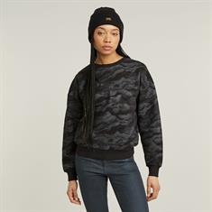 Lace aop loose r sw wmn dk black lace wave