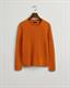 Lambswool Rundhals mit Zopfmuster golden orange
