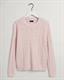 Lambswool Rundhals mit Zopfmuster light pink