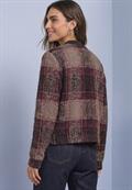 Langarm Blouson mit Karomuster black coffee