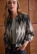 Langarm Blouson mit Karomuster black coffee