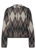 Langarm Blouson mit Karomuster black coffee