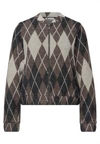 Langarm Blouson mit Karomuster black coffee