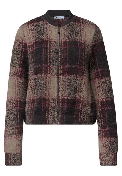 Langarm Blouson mit Karomuster black coffee