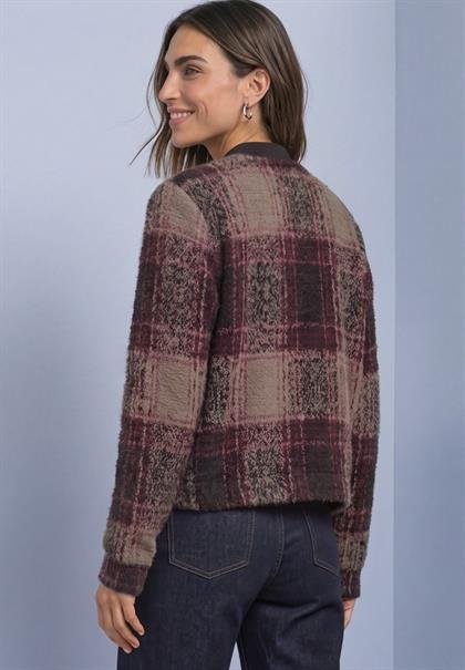 Langarm Blouson mit Karomuster black coffee