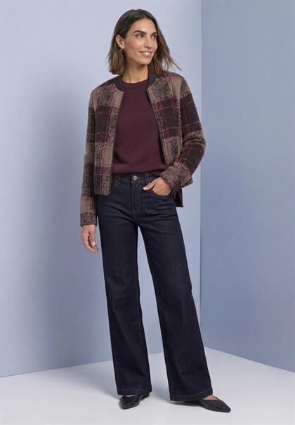 Langarm Blouson mit Karomuster black coffee