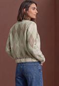 Langarm Blouson mit Karomuster eucalyptus green
