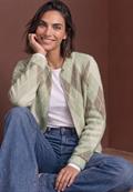 Langarm Blouson mit Karomuster eucalyptus green