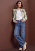 Langarm Blouson mit Karomuster eucalyptus green