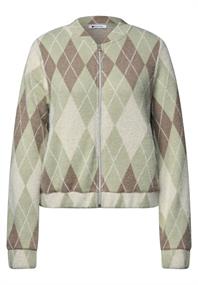 Langarm Blouson mit Karomuster eucalyptus green