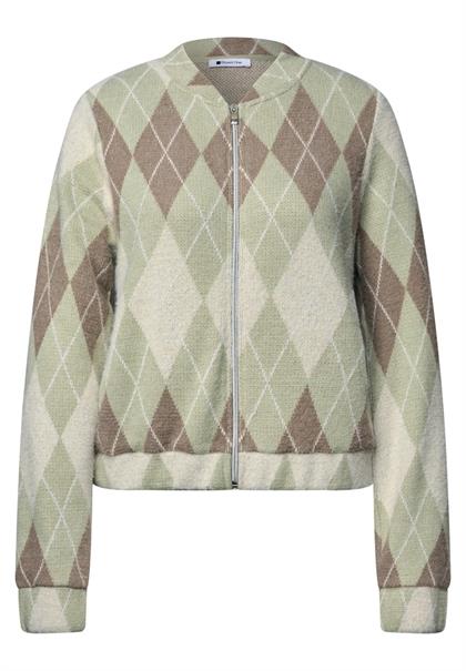 Langarm Blouson mit Karomuster eucalyptus green