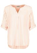 langarm Bluse Allover Print sunset peach - white