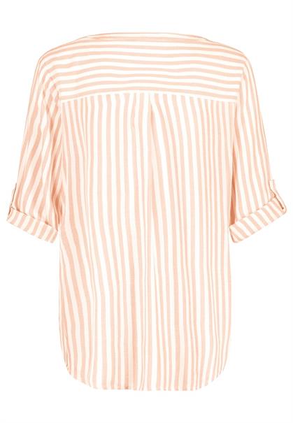 langarm Bluse Allover Print sunset peach - white