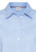 Langarm Bluse aus reiner Baumwolle light blue