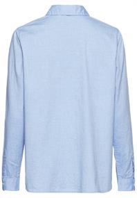 Langarm Bluse aus reiner Baumwolle light blue
