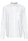 Langarm Bluse aus reiner Baumwolle milk white