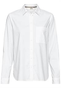 Langarm Bluse aus reiner Baumwolle milk white