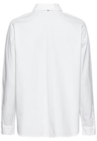 Langarm Bluse aus reiner Baumwolle milk white