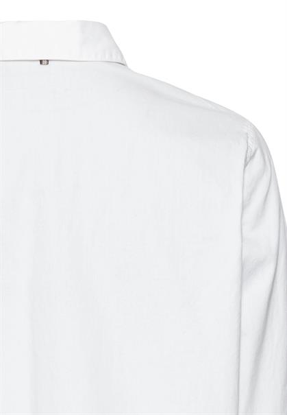 Langarm Bluse aus reiner Baumwolle milk white