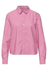 Langarm Bluse aus Seersuckerqualität magenta dream