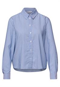 Langarm Bluse aus Seersuckerqualität original blue