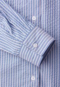 Langarm Bluse aus Seersuckerqualität original blue