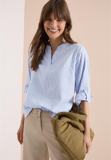 Langarm Bluse in Seersuckerqualität blouse blue