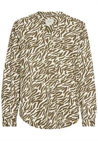 Langarm-Bluse mit Allover-Print aop