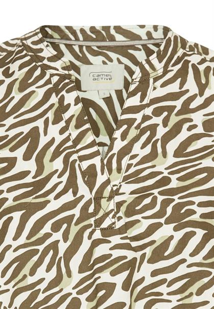 Langarm-Bluse mit Allover-Print aop