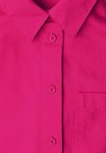 Langarm Bluse mit Hemdkragen aus Twill magenta dream